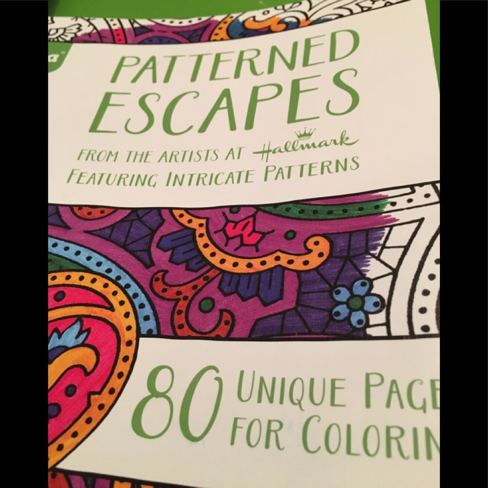 COLORING BOOK patterns prints 80 pages crayola hallmark floral modern